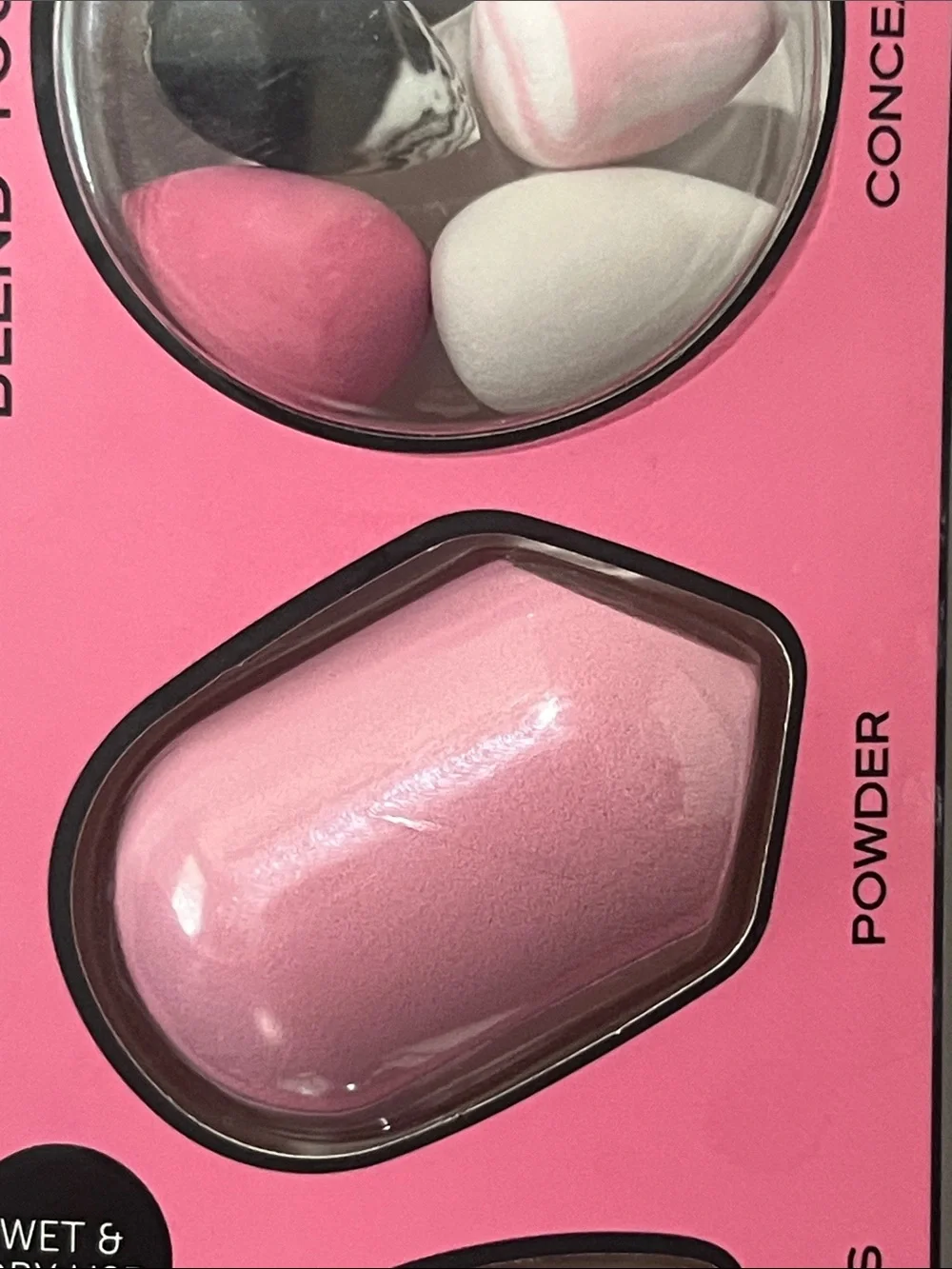 BCBGeneration Pink, White & Black 7-Piece Makeup Sponge Set